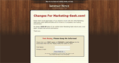 Desktop Screenshot of marketing-seek.com